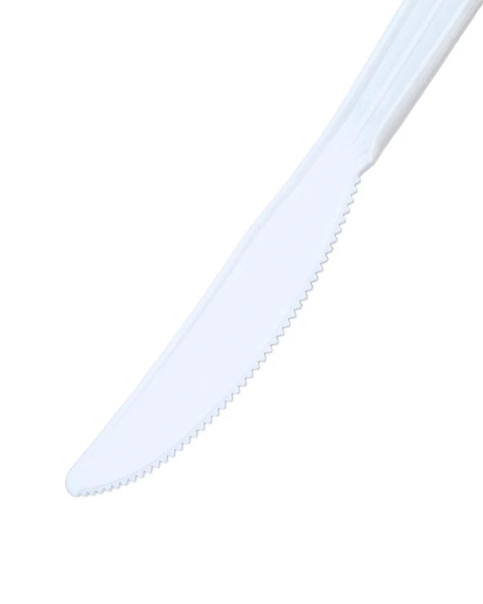 CUT3-KNM | Plastic Knife- White - Bulk (Medium Heavy)