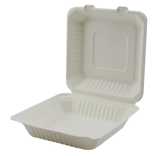 ECO-9931 | Hinged Cont Bagasse 9x9x3" 1-Comp ECO