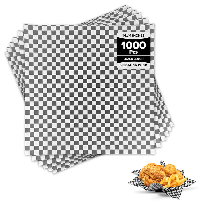 GP-BLK-1414| Checkered Sheets - Black - 14"x14"