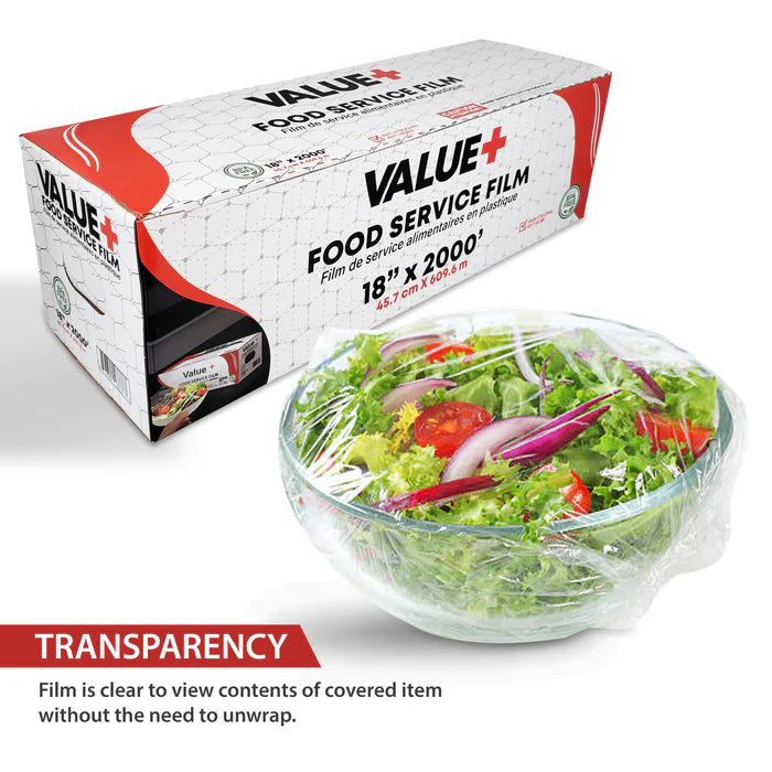 WRP099 | 18" x 2000' Food Service Film Wrap in Cutter Box