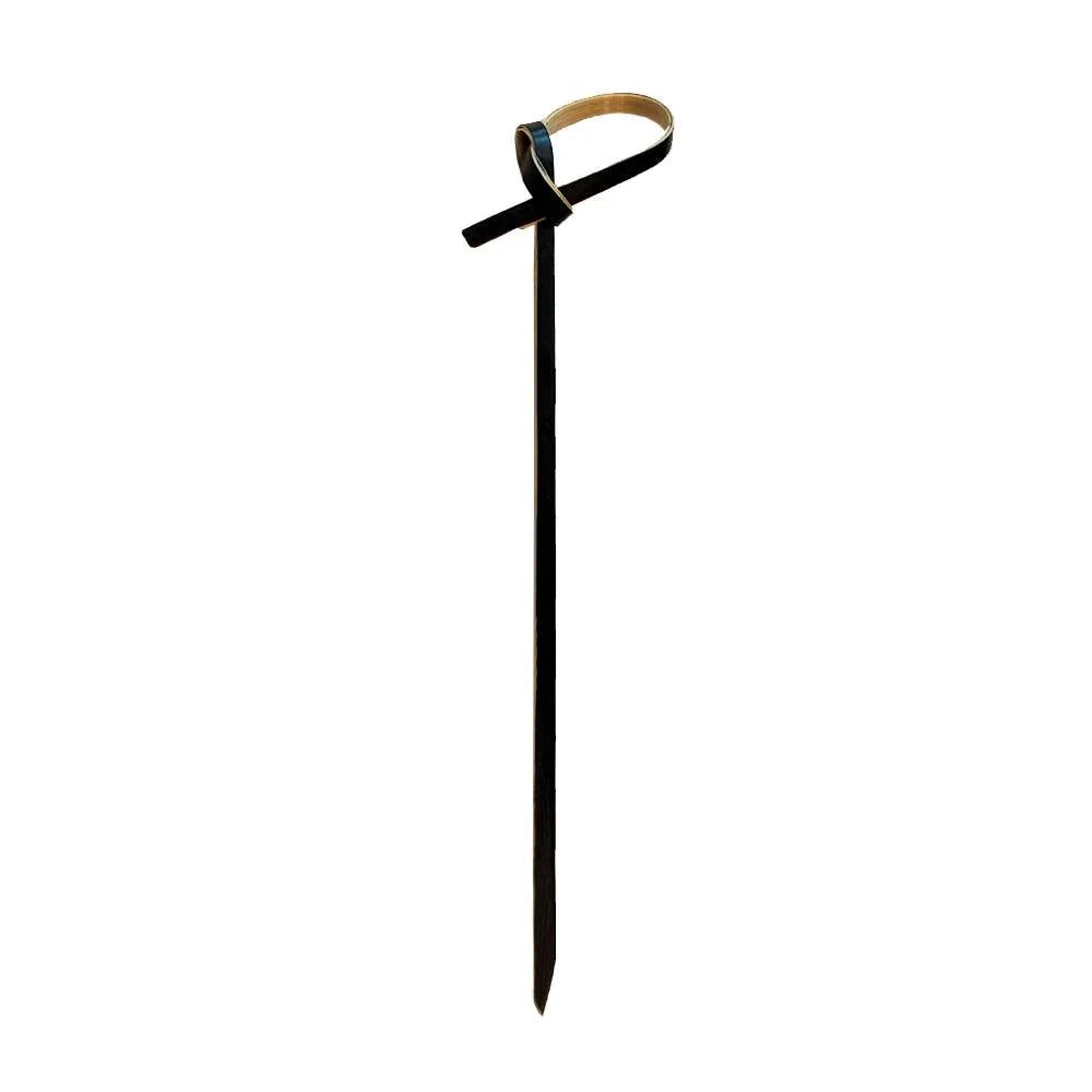 SK-BK3412 | Bamboo Knot Pick - 4.7" - Black (48x100)
