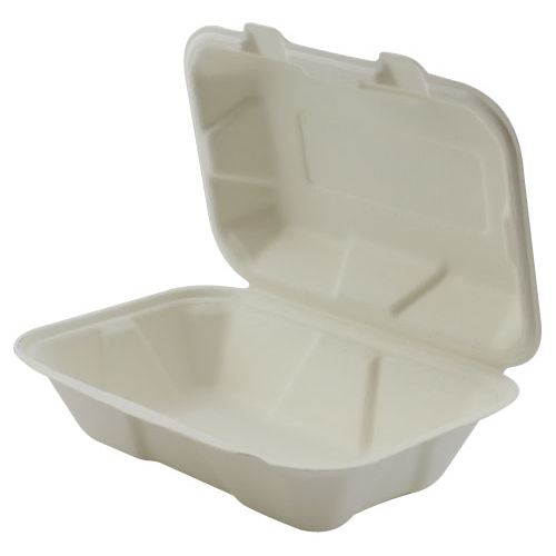 ECO-9631 | Hinged Cont Bagasse 9x6x3"- 1-Comp ECO 4x50