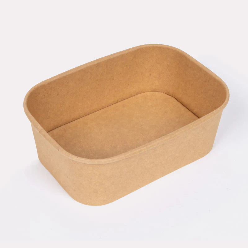 SB-S-16 | Kraft Rectangle Bowls Paper 16oz