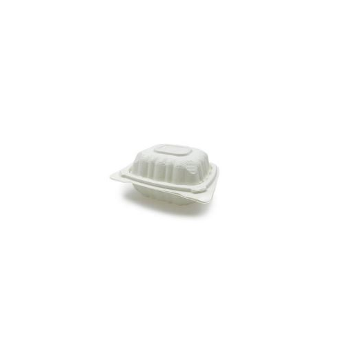 MFPP-SL61 | Container Plastic Hinged 6x6x3" White 1-Comp MFPP