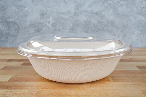 BB-L-300 | Clear Lid Round - Bagasse Bowls