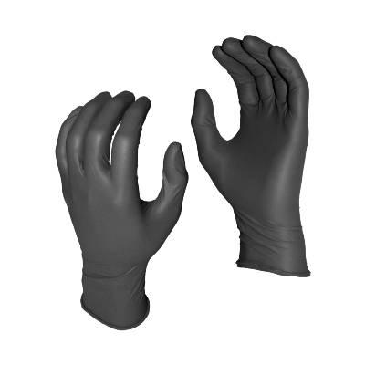 GL-NL-L | Glove Nitrile Large Black PF 5-6 mill