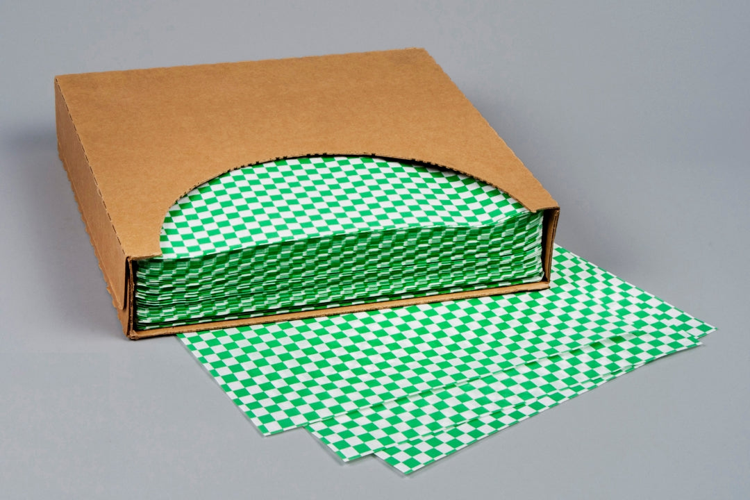 GP-GRN-1212| Checkered Sheets - Green - 12"x12"